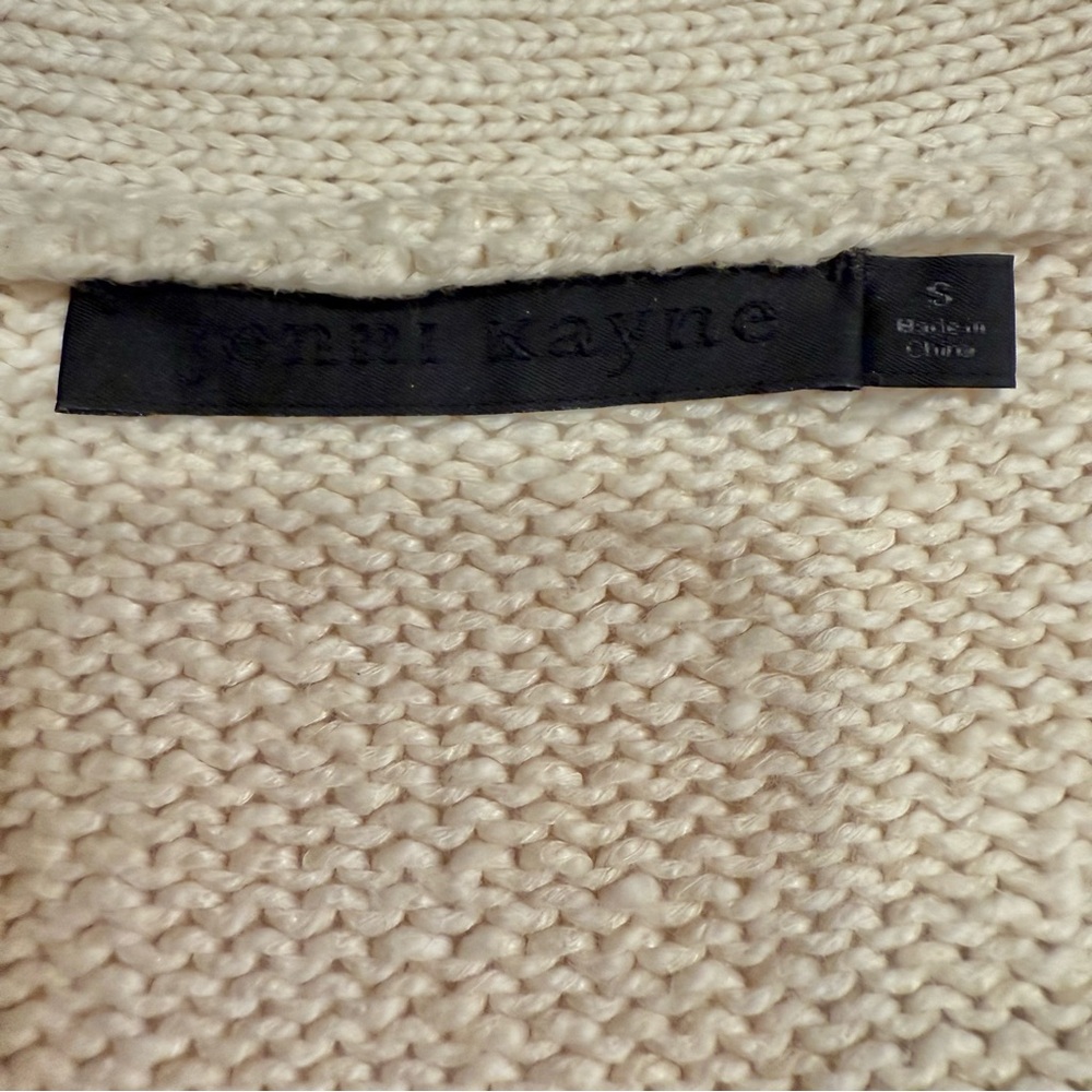 Jenni Kayne Cotton Linen Stanford Cardigan Small Cream Beige EUC - Picture 3 of 6